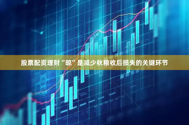 股票配资理财“晾”是减少秋粮收后损失的关键环节